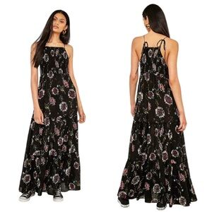 Floral Black Maxi Dress